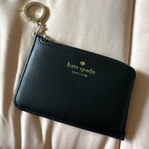 NWT Kate Spade New York Medium L-Zip Card Holder Keychain